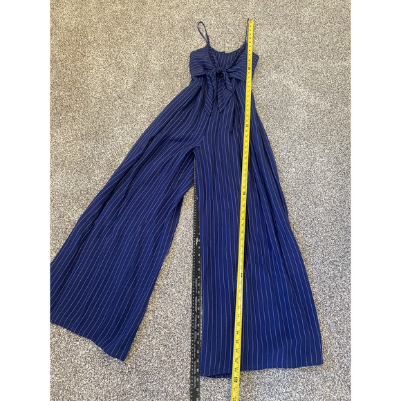 Flying Tomato Jumpsuit Womens Small Blue Nautical Lightweight Wide Leg Anthro - Picture 10 of 12